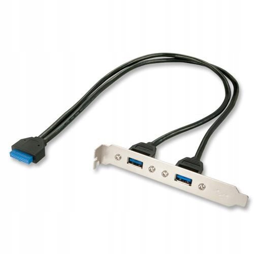 Zaślepka do PC Lindy, USB 3.0, 2 porty, 33096