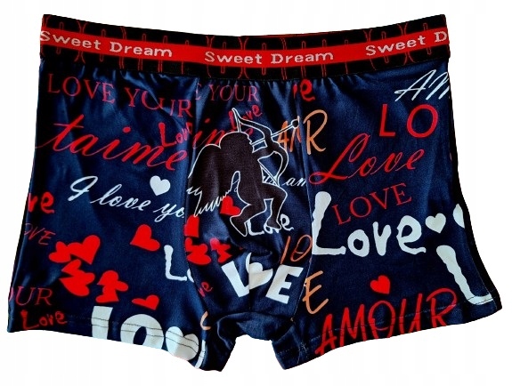Męskie majtki śmieszne bokserki na prezent Walentynki bamusowe XL