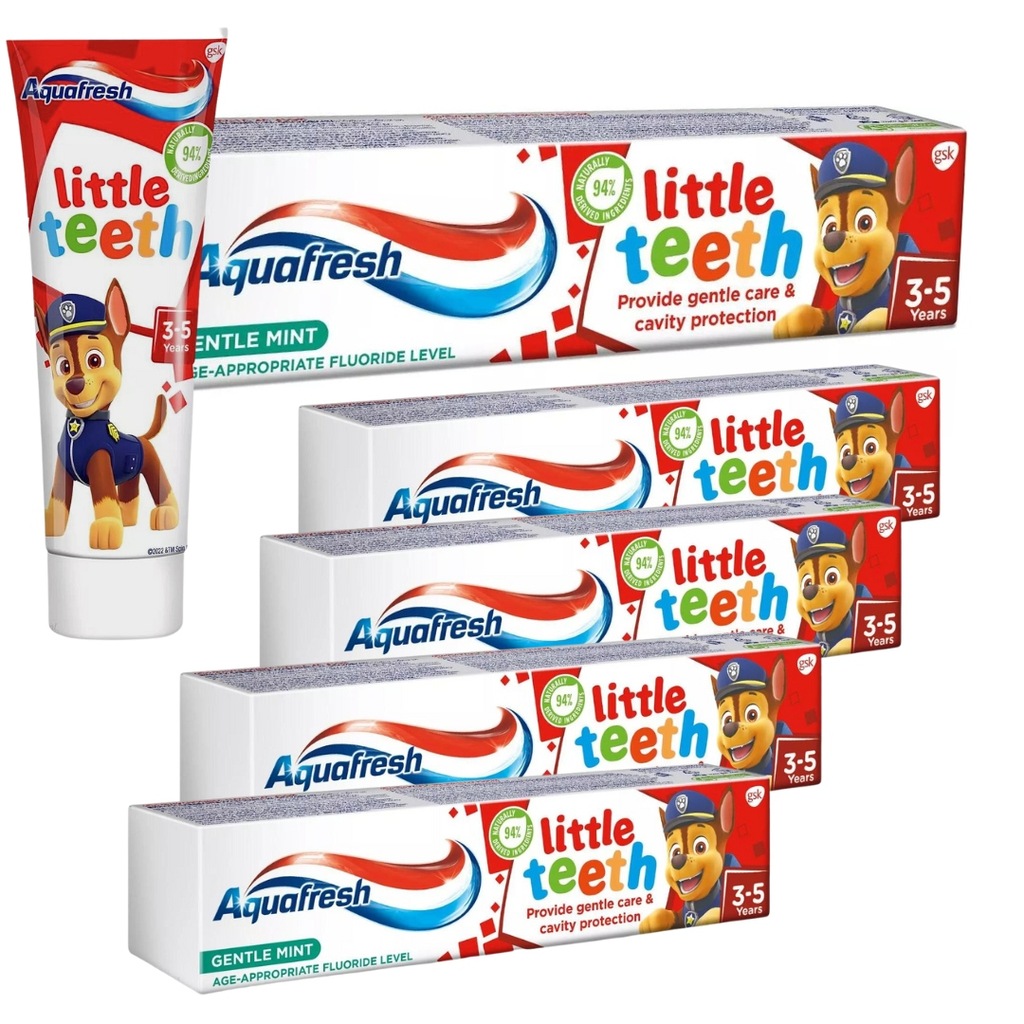 Pasta Do Zębów Dla Dzieci Aquafresh Little Teeth 3-5 Lat 50ml x 5sztuk