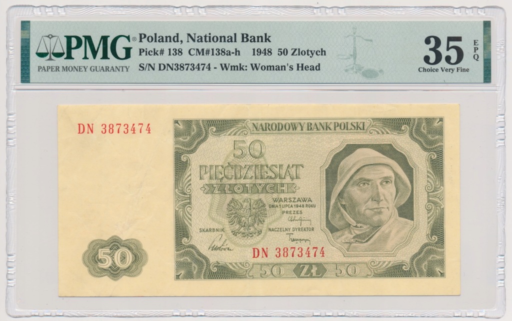8191. 50 zł 1948 - DN - PMG 35 EPQ
