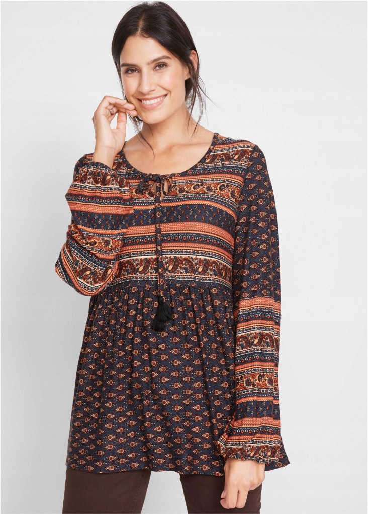 _XX FSZ KOLOROWA TUNIKA Z WZORAMI _/ 46