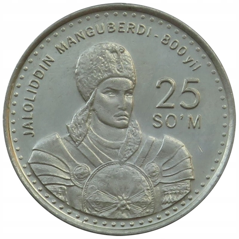 Uzbekistan, 25 Som, 1999, Dżalal ad-Din Manguberti