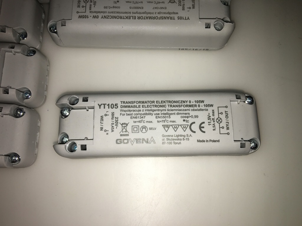 GOVENA YT105 Transformator Elektroniczny 0W-105W