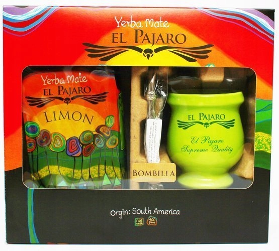 YERBA MATE ZESTAW EL PAJARO LIMON 400g