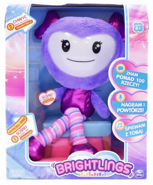 Brightlings interaktywna lalka mówiąca - fioletowa