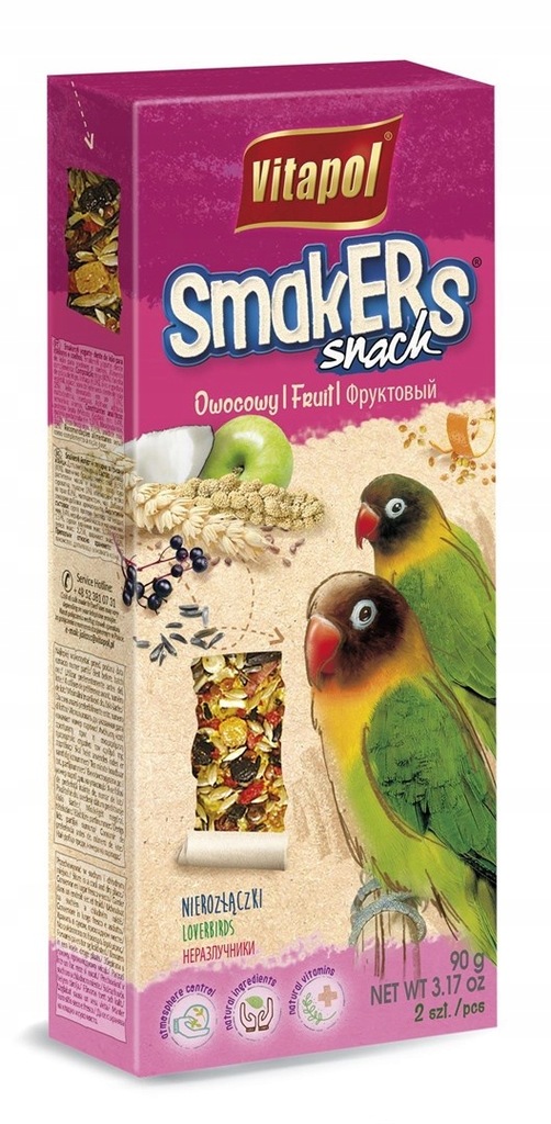 Vitapol Kolby owocowe dla papużek nierozłączek