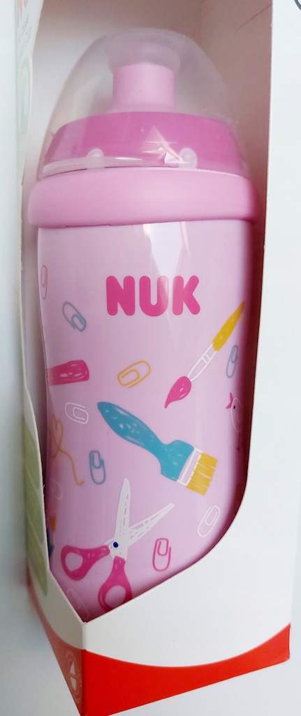 NUK JUNIOR CUP push-pull 300ml ~ NOWA ~ różowa