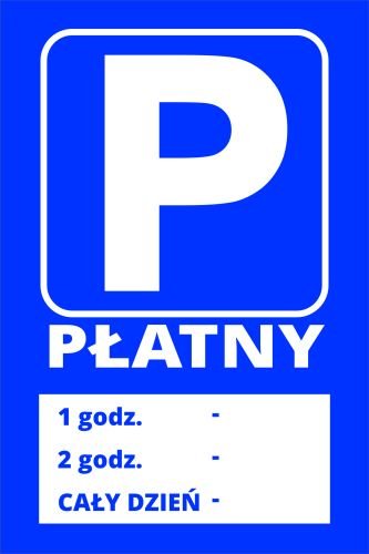 TABLICZKA INFORMACYJNA - PARKING PŁATNY