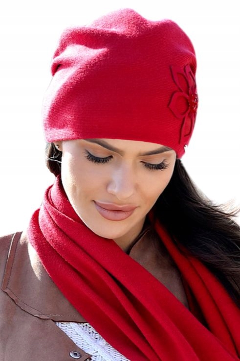 Zimowa czapka damska Kamea Zafira czerwony