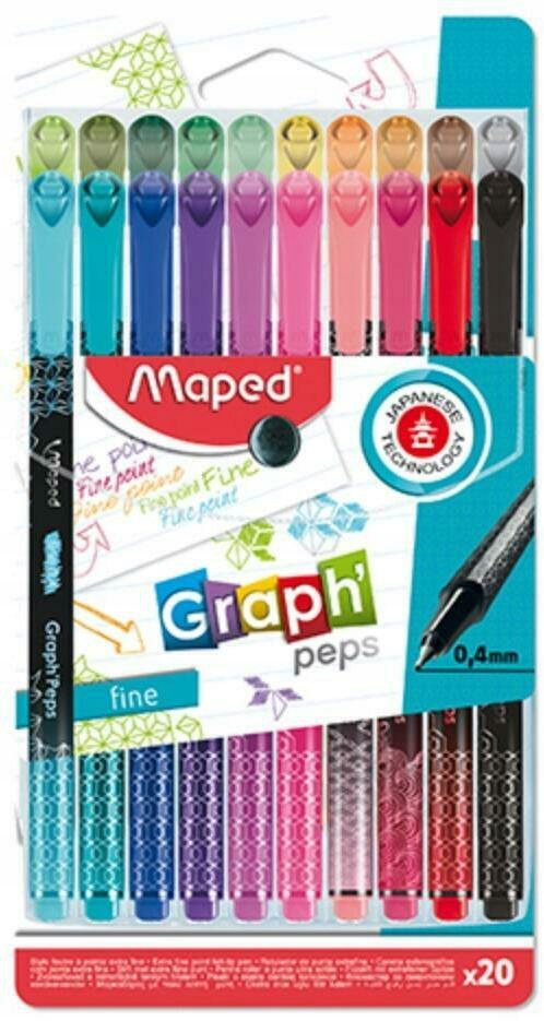 Cienkopis Graph Peps Deco 20 kolorów MAPED