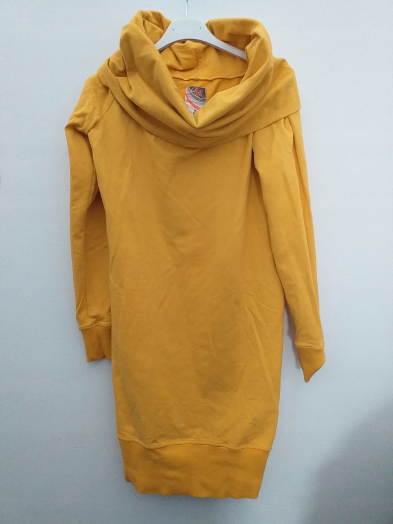 CROOP MUSZTARDOWA TUNIKA BLUZA _ GLADKA M 38