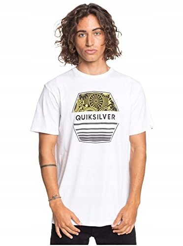 TSHIRT MĘSKI QUIKSILVER BIAŁY Z NADRUKIEM XL