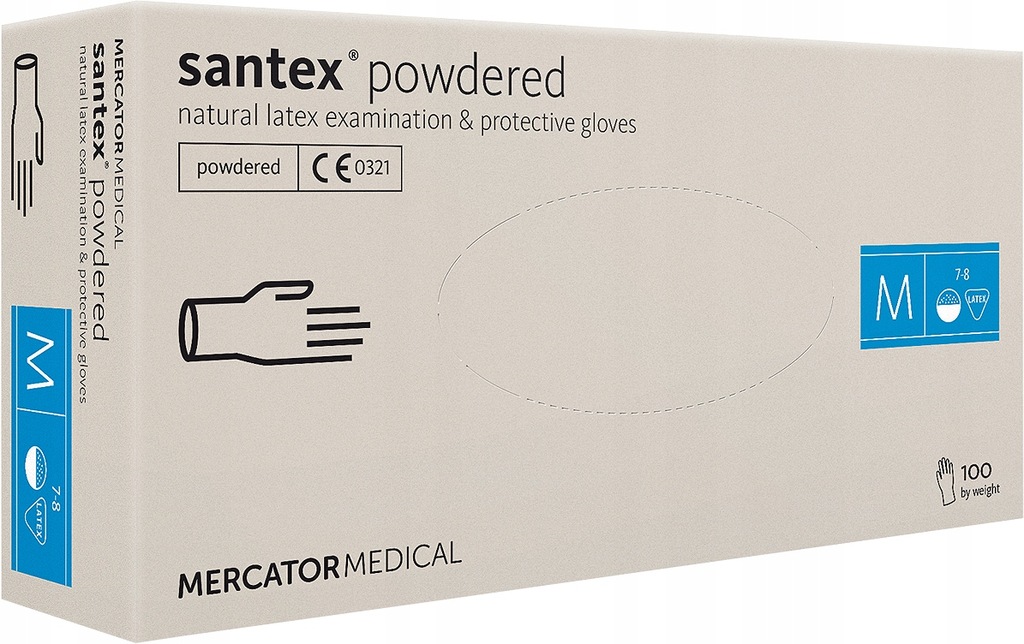 Rękawiczki Mercator Medical Santex M 100 sztuk