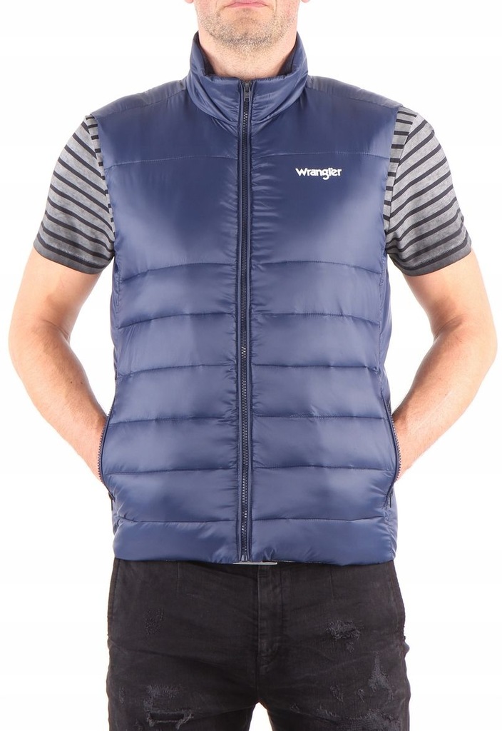 Wrangler puffer vest KAMIZELKA GRANATOWA M