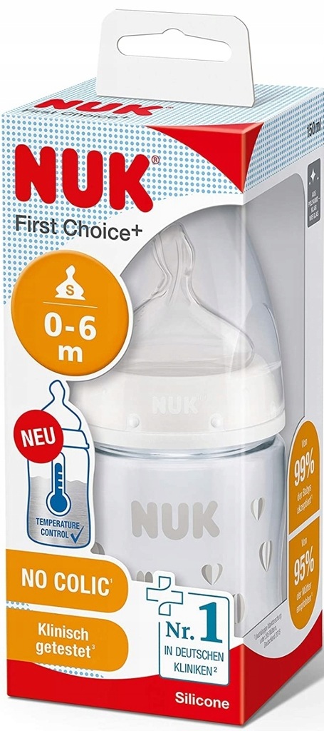 Butelka NUK First Choice+ Silikon ~NOWA 0-6m 150ml