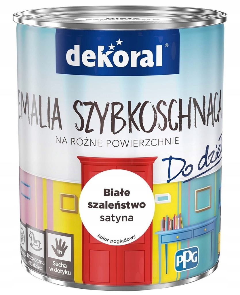 Dekoral Emalia Akrylowa AKRYLUX 10l białe szaleńst