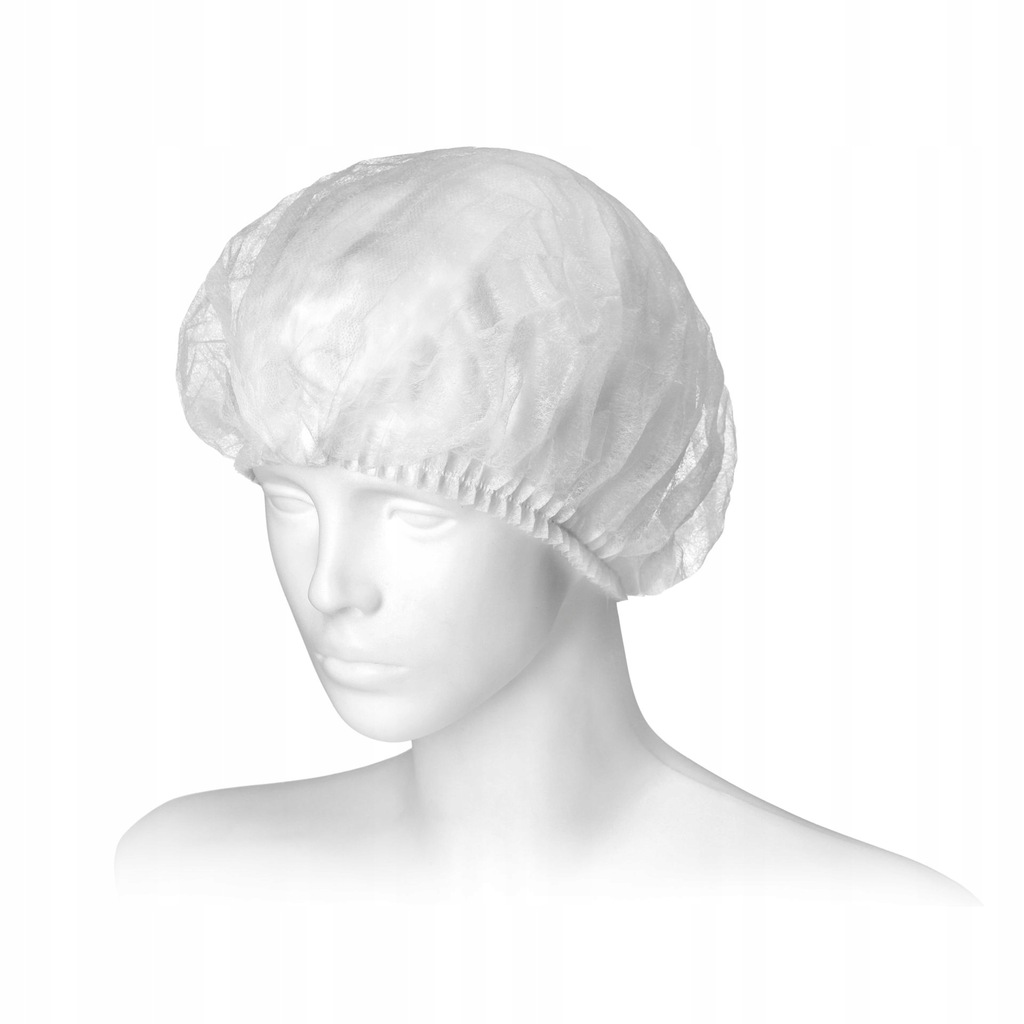 Czepek medyczny typu beret włókninowy, biały (100 szt.)