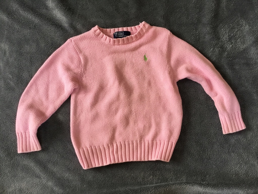 Sweterek POLO na 2 latka PINK / 00320