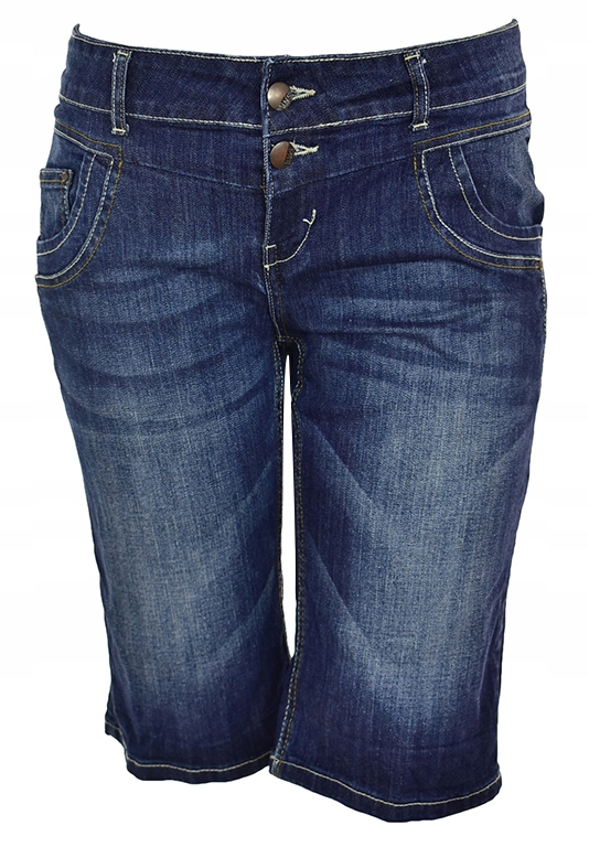 pBH7643 niebieskie jeansowe spodenki do kolan 46