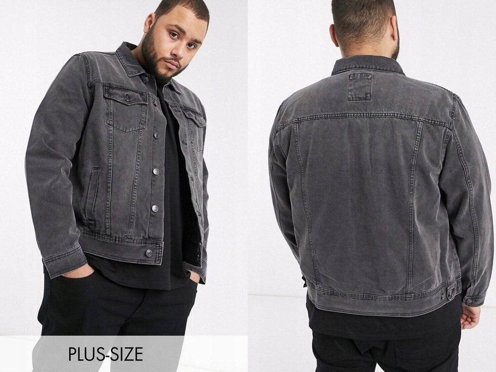 New Look Plus Szara kurtka jeansowa 3XL