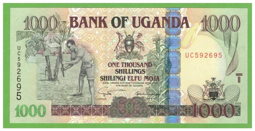 UGANDA 1000 SHILLINGS 2005 P-43a UNC