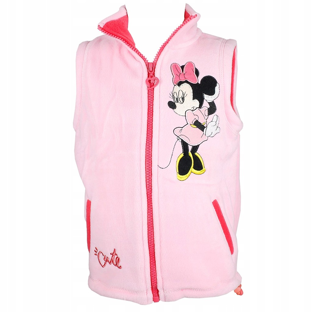 R:98/104 BEZRĘKAWNIK KAMIZELKA MINNIE MOUSE POLAR