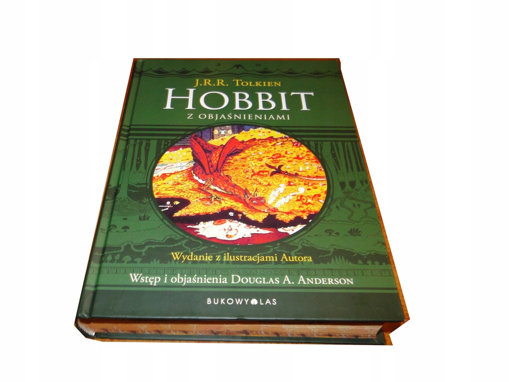 Hobbit z objaśnieniami J.R.R. Tolkien - malowany grzbiet kart
