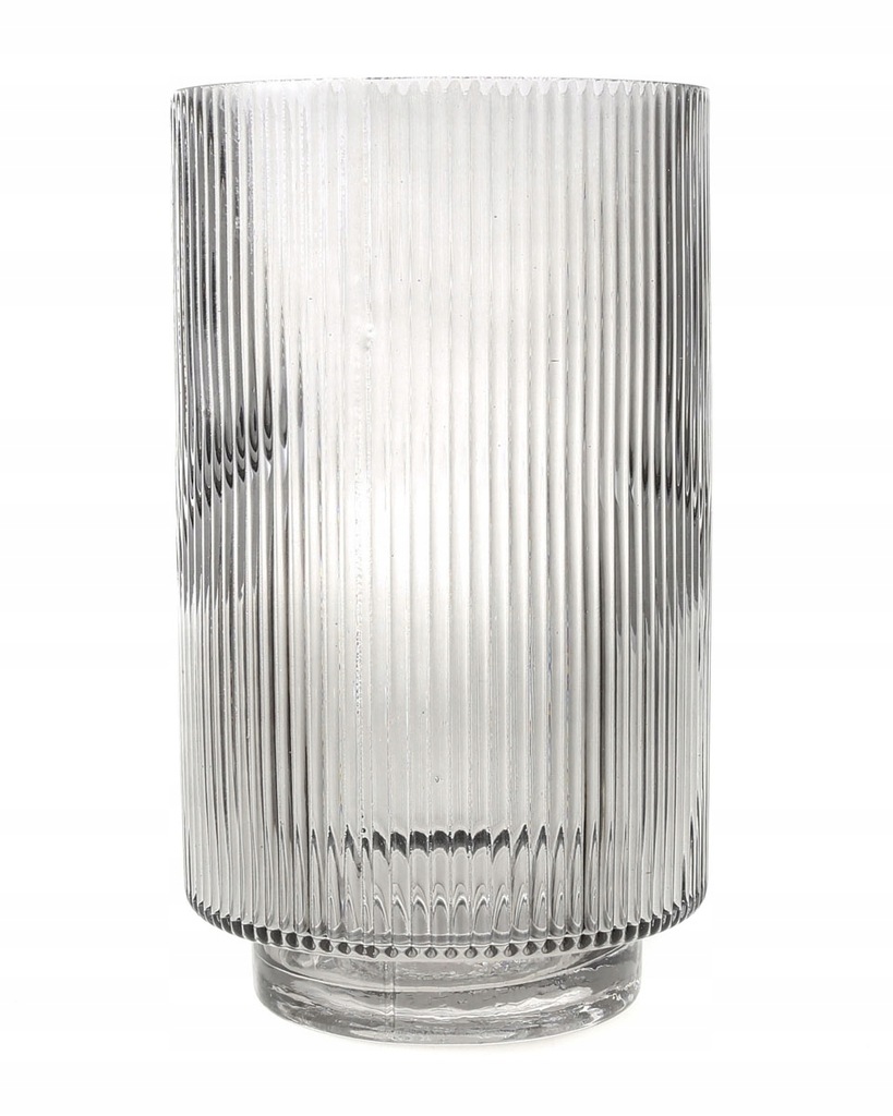 PEPCO Wazon szklany, 12 x 20.5 cm Szary