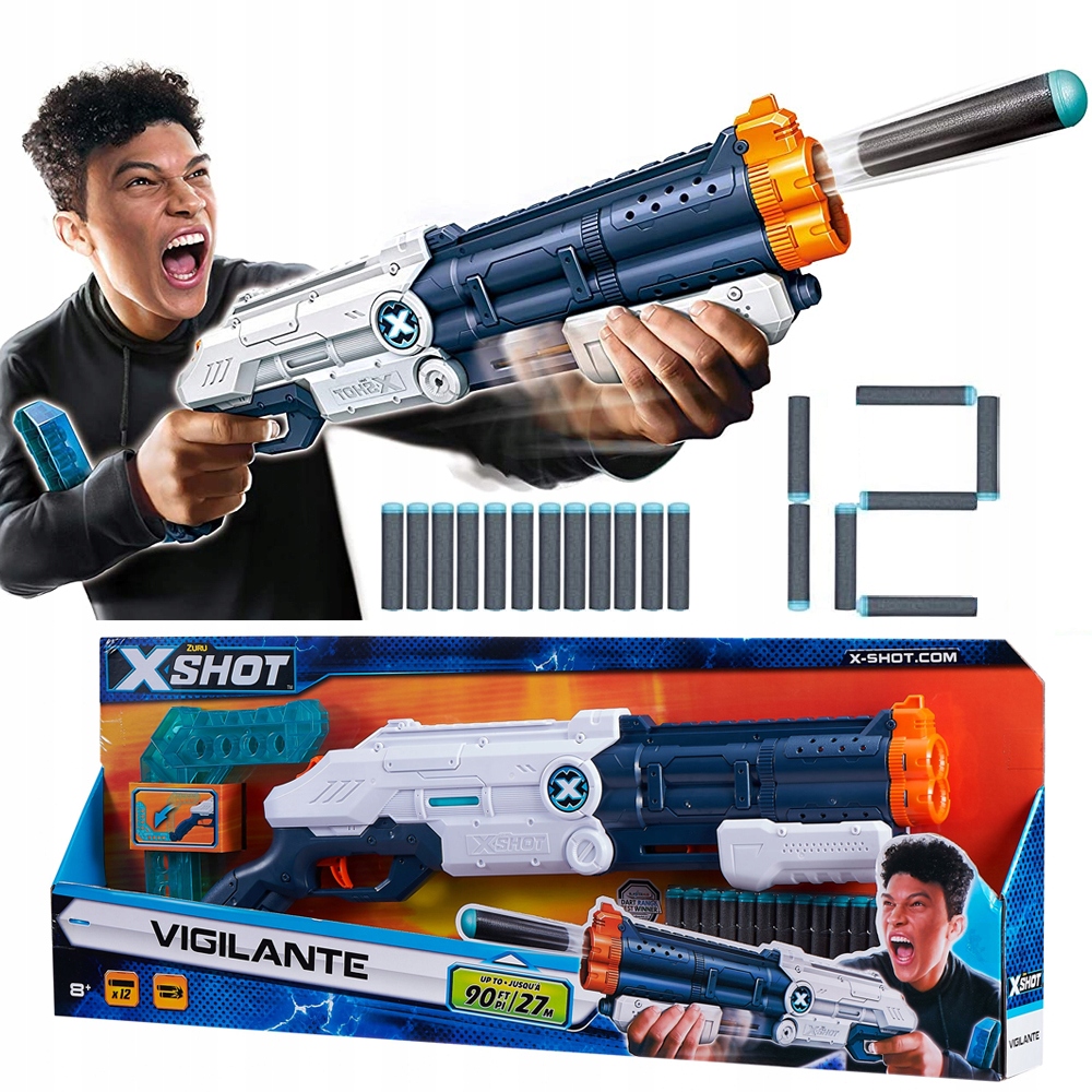 X-Shot SHOTGUN Vigilante + 12 STRZAŁEK DO NERF