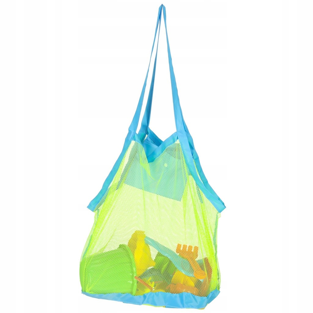 Torba plażowa duża na plażę worek siatka na zabawki zakupy uchwyt wakacje e