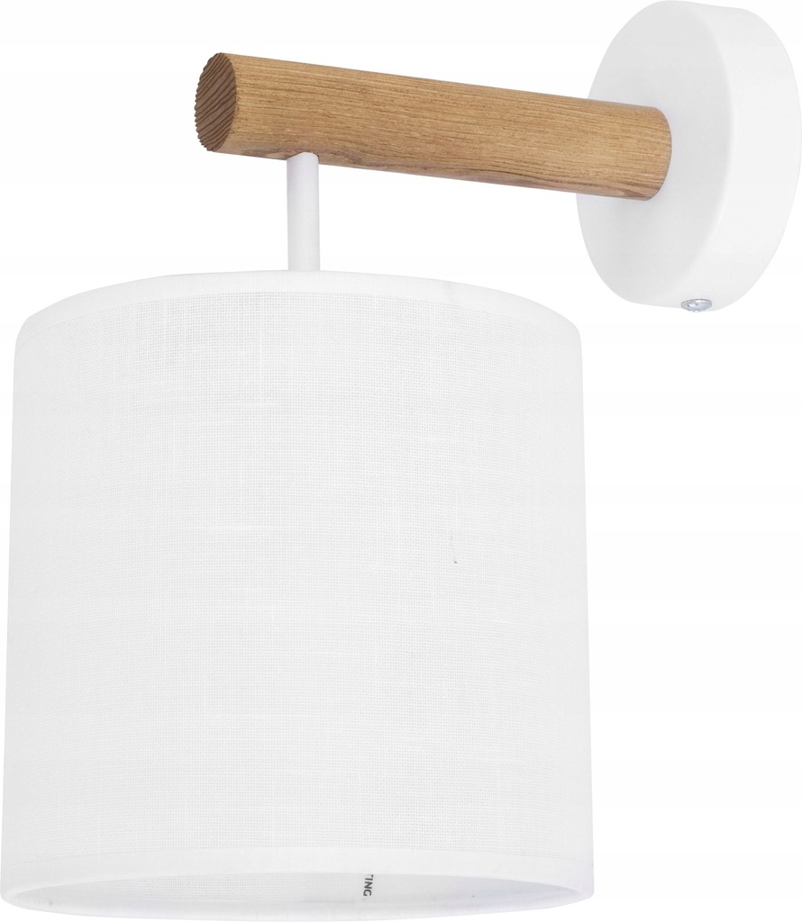 KINKIET OPRAWA ŚCIENNA TK LIGHTING DEVA WHITE 4108 E27 BIAŁY/SOSNA