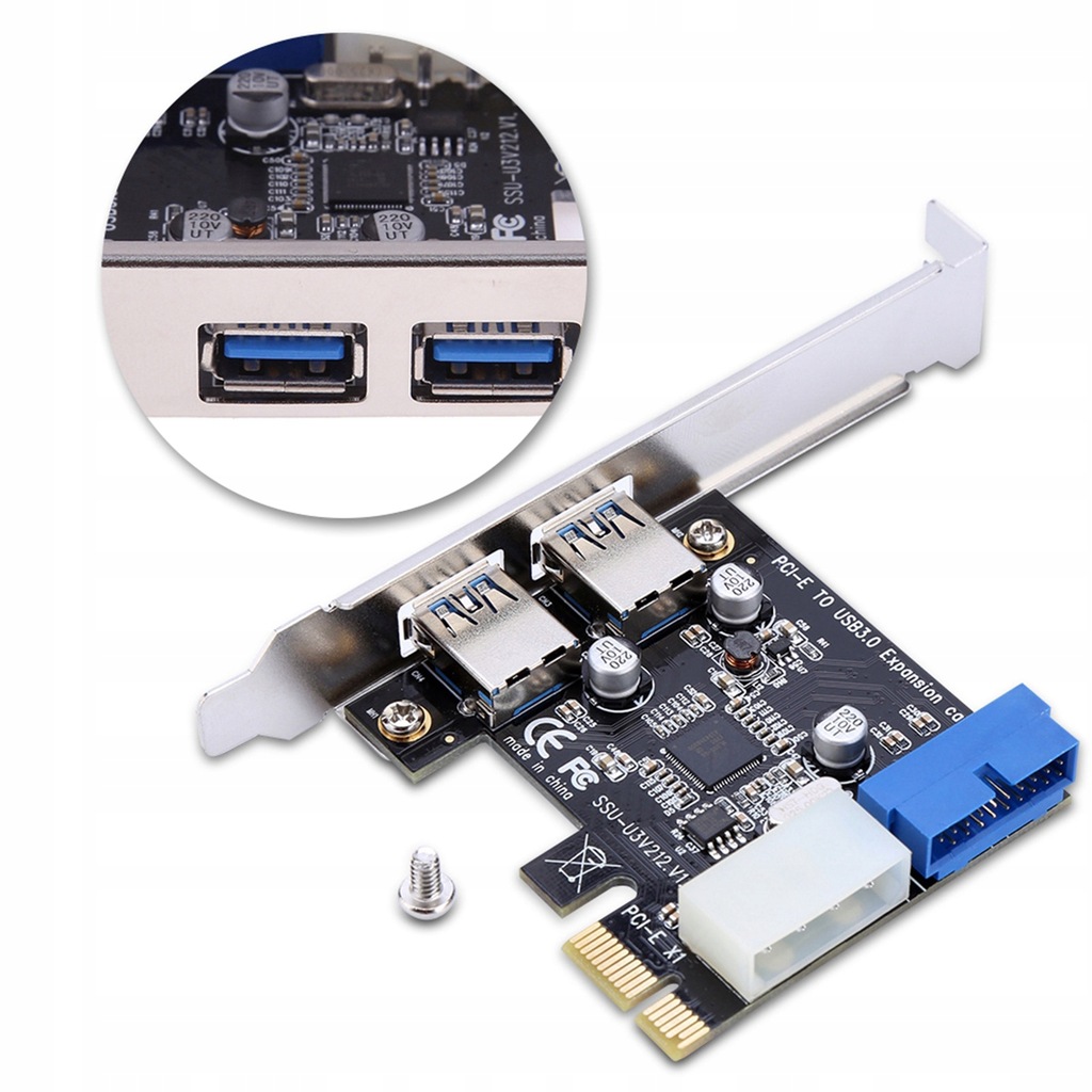 ADAPTER KARTA PRZEJŚCIÓWKA PCIE USB3.0 KONTROLER