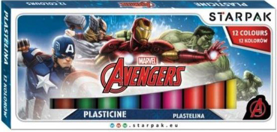 Plastelina 12 kolorów Avengers