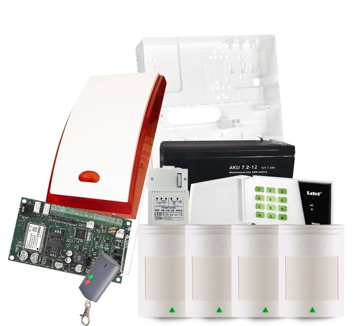SYSTEM ALARMOWY SATEL GSM SMS 4 CZUJKI MANIPULATOR 7338344872