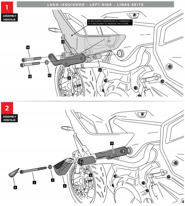 PUIG 20389N crash pady BMW F900R / XR wersja PRO