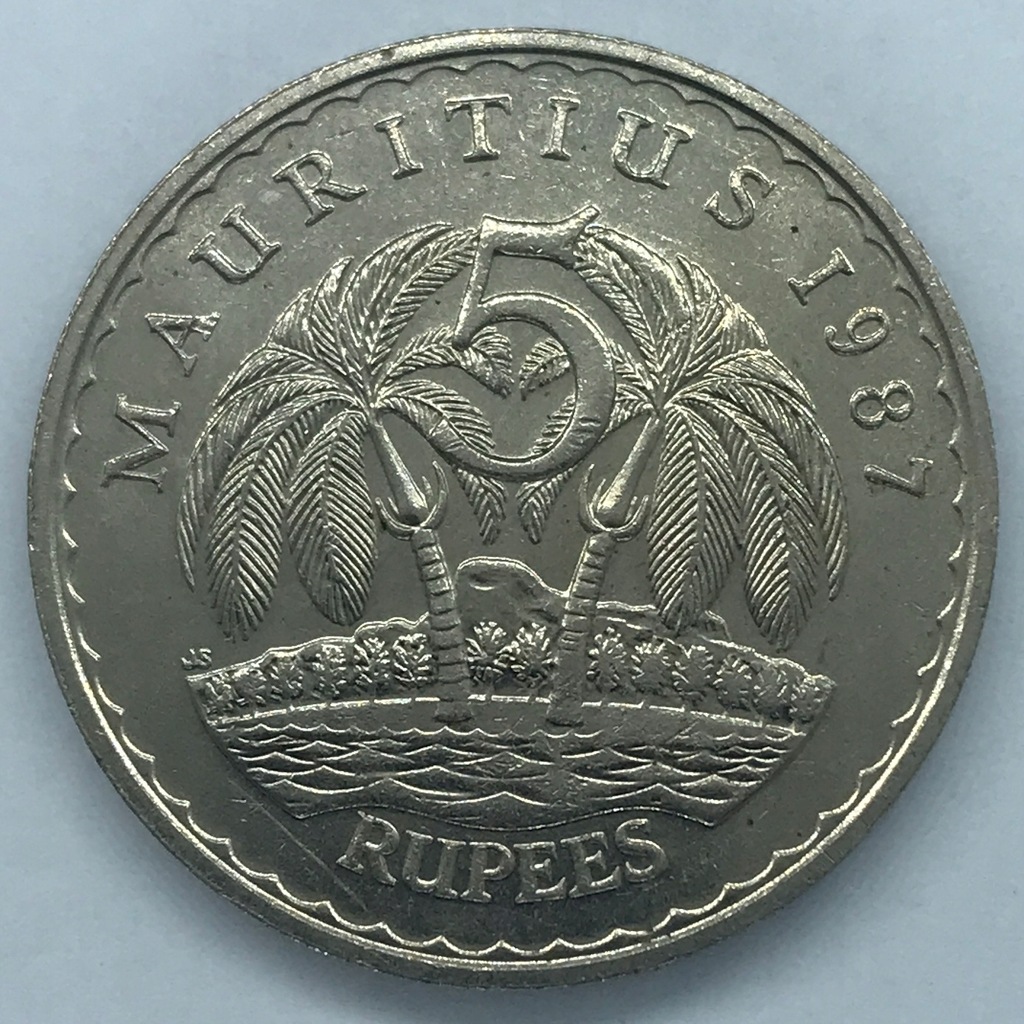 Mauritius - 5 rupees 1987