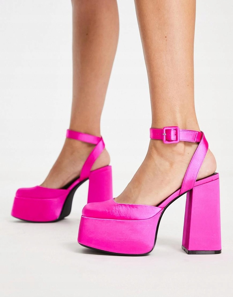 BF6002 39 SATYNOWE BUTY NA PLATFORMIE Bershka