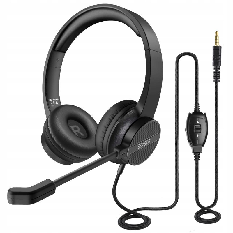H12 Wired Headphones with Microphone for PC Wired
