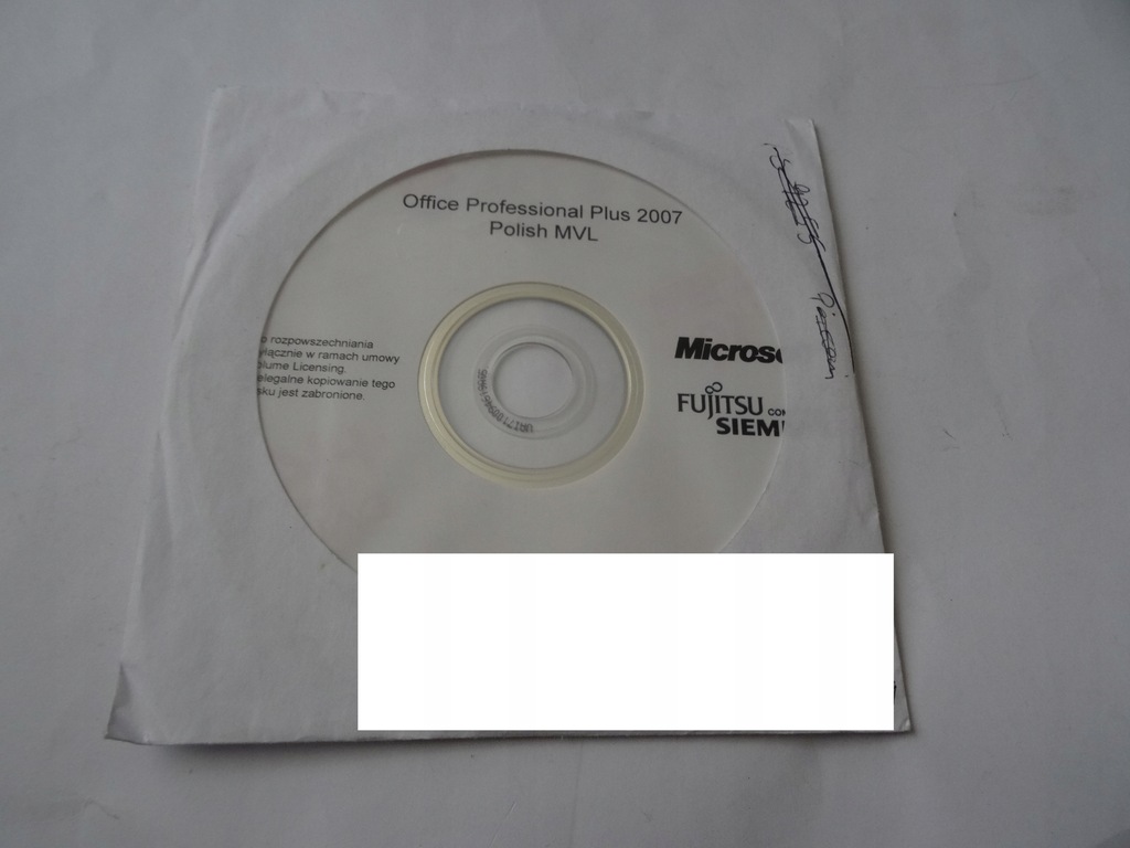 Płyta Microsoft Office Professional Plus 2007 MVL