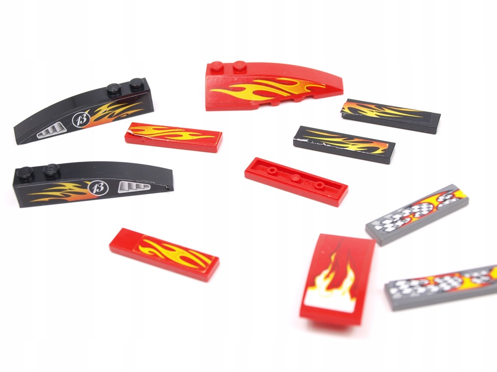 LEGO Elementy Klocki MIX Ogień Ognie Płomienie 839