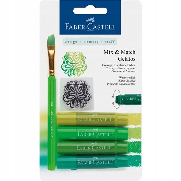 Kredki Faber-Castell Gelatos - 4 sztuki - zielone