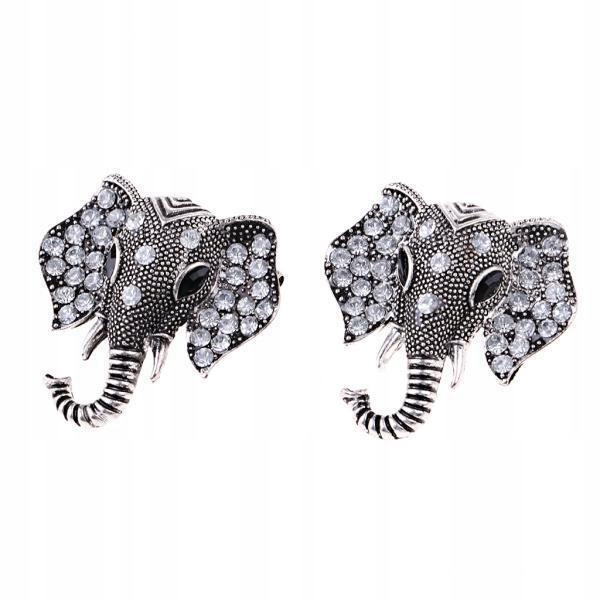 2 x moda damska broszka słoń zwierzęca