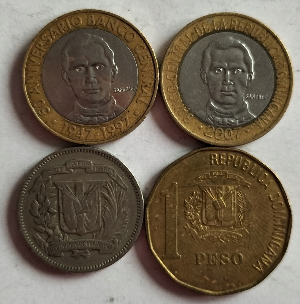 Zestaw monet Dominikana 4 szt.