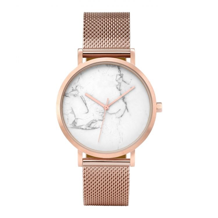 Zegarek damski classy marmur na bransolecie różowe