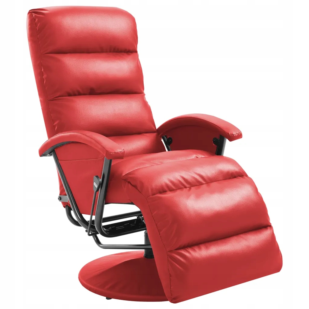 vidaXL Rozkładany fotel telewizyjny, czerwony, szt