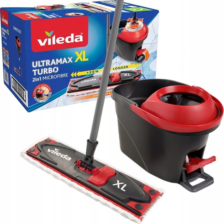 Wiadro i mop płaski Vileda Ultramat Turbo XL 42 cm