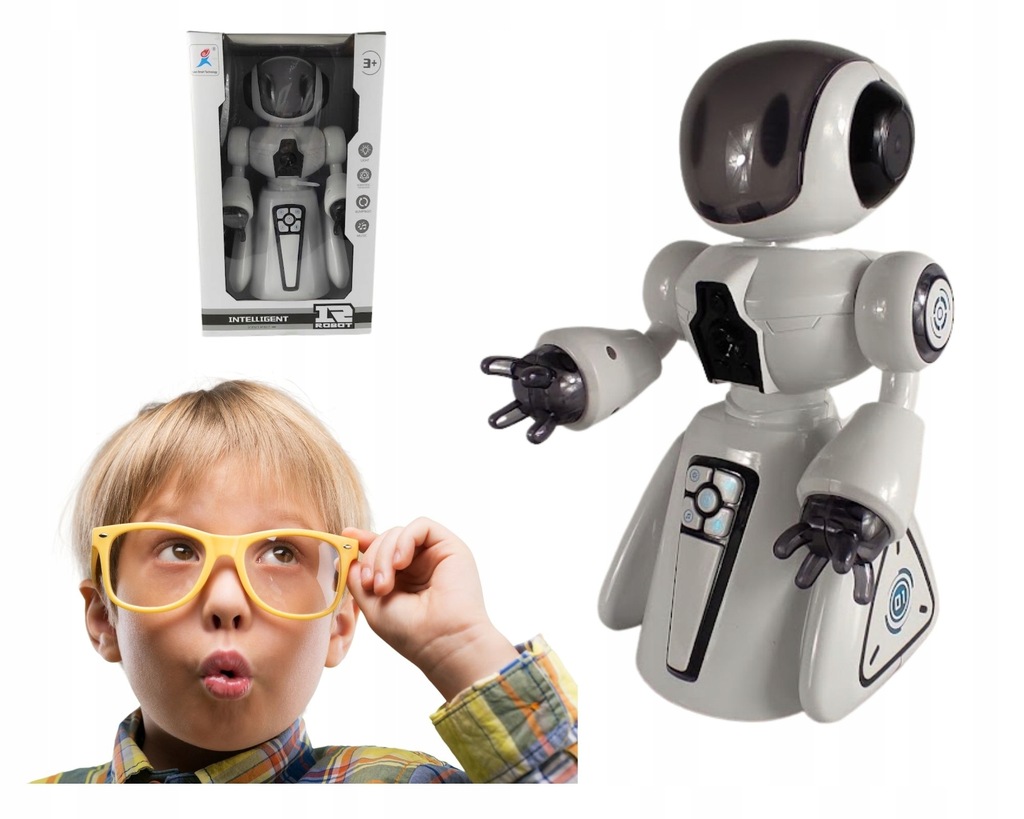 Interaktywny Robot biały na baterie