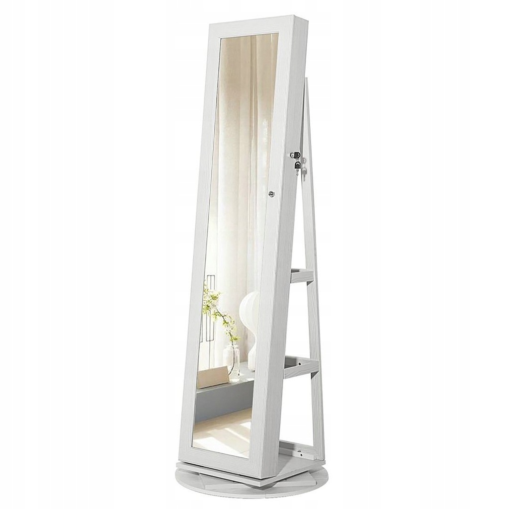 Lustro ERGO hakano - JEWELRYARMOIRE MIRROR WHITE 38X38X161CM