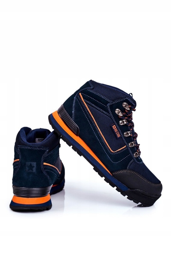 Trekkingowe Męskie Buty Big Star Outdoor Granat 45