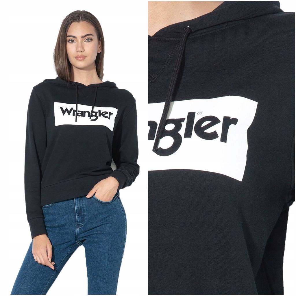 WRANGLER LOGO HOODIE DAMSKA BLUZA KANGURKA XS